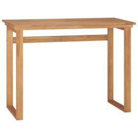 Desk 39.4"x17.7"x29.5" Solid Teak Wood (Color: Brown)