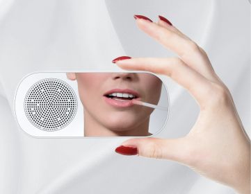 Remarkable Goodz Digital Alarm Clock With Mirror (Color: White)