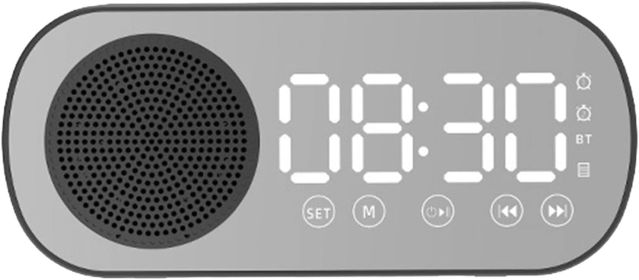 Remarkable Goodz Digital Alarm Clock With Mirror (Color: Black)
