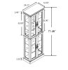 Lighted Glass Curio Display Cabinet,Display Cabinet,Glass Storage Cabinet Glass Wine cabinet Wood Frame Toy Display for Living Room, Kitchen