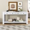 Console Table/Sofa Table with Storage Drawers and Bottom Shelf for Entryway Hallway