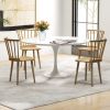 Windsor Dining Chairs Set of 2 Rubber Wood Kitchen Chairs with Spindle Back