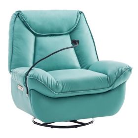 Oversized Power Recliner Chair,270°Swivel Glider Recliner for Nursery, Electric Recliner Sofa with Voice Control, Smart Rocker Chair with Phone Holder (Color: as picture)