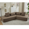 [NEW ARRIVED] [VIDEO PROVIDED] 128"Minimalist Cloud Sectional Couch ,Modern Couches ,4-Seater ,No Assembly,Two modular sofa,Boucle Teddy Fabric