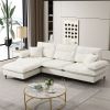 [VIDEO provided][New]106*66.5" L shaped Convertible Sectional Sofa,4 Seat Tufted Couch Set with Two-tone Adjust Legs,Cloud Chenille Fabric