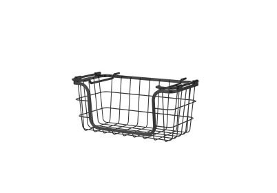 Oceanstar Stackable Metal Wire Storage Basket Set for Pantry, Countertop, Kitchen or Bathroom – Black, Set of 3 (BSS1811: BSS1811)