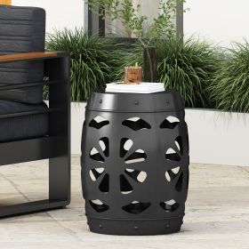 Metal end Table -Large (Color: Black)
