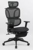 Foam office chair, ergonomic office chair, foam base, adjustable headrest, armrests, foot rests, with hanger