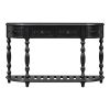 52''Modern and Contemporary Curved Console Table Sofa Table Entryway Table for Hallway Living Room with 4 Drawers and 1 Shelf
