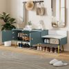 Modern Shoe Storage Bench with Hidden Storage and Upholstered Cushions for Bedside,Living Room and Entryway