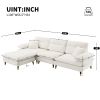 [VIDEO provided][New]106*66.5" L shaped Convertible Sectional Sofa,4 Seat Tufted Couch Set with Two-tone Adjust Legs,Cloud Chenille Fabric