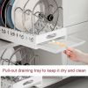 Pull-out pots and pans lid plate draining rack, cabinet built-in draining rack
