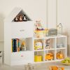 Versatile Children's Bookshelf with House-Shaped Design, Multi-Functional Storage for Books and Toys, Adjustable Placement, Durable Kids Organizer for