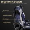 Video Game Chairs for Adults, PU Leather Gaming Chair with Footrest, 360Â°Swivel Adjustable Lumbar Pillow Gamer Chair