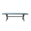 Modern Outdoor Aluminum Dining Bench, Dark Gray