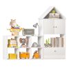 Versatile Children's Bookshelf with House-Shaped Design, Multi-Functional Storage for Books and Toys, Adjustable Placement, Durable Kids Organizer for