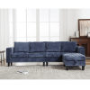 [NEW ARRIVED] [VIDEO PROVIDED]5 Seat Modular Sofa,with Storage Ottoman, Convertible Sectional Sofa, L Shaped Couch , Reversible Chaise ,Riveted sofa