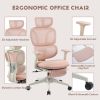 Foam office chair, ergonomic office chair, foam base, adjustable headrest, armrests, foot rests, with hanger