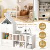 Versatile Children's Bookshelf with House-Shaped Design, Multi-Functional Storage for Books and Toys, Adjustable Placement, Durable Kids Organizer for