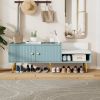 Modern Shoe Storage Bench with Hidden Storage and Upholstered Cushions for Bedside,Living Room and Entryway