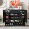 ON-TREND Sleek and Modern Shoe Cabinet with Adjustable Shelves, Minimalist Shoe Storage Organizer with Sturdy Top Surface