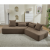 [NEW ARRIVED] [VIDEO PROVIDED] 128"Minimalist Cloud Sectional Couch ,Modern Couches ,4-Seater ,No Assembly,Two modular sofa,Boucle Teddy Fabric