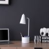 Metal Task Desk Lamp W/Organizer
