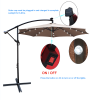 W65642335  Outdoor Dew Table Lamp Solar Umbrella 10 ft Solar Light Umbrella LED Lighting Umbrella 8 rib umbrella crank / Cross Base Lemon Green Solar