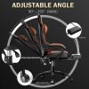 Video Game Chairs for Adults, PU Leather Gaming Chair with Footrest, 360Â°Swivel Adjustable Lumbar Pillow Gamer Chair