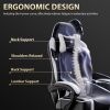 Video Game Chairs for Adults, PU Leather Gaming Chair with Footrest, 360Â°Swivel Adjustable Lumbar Pillow Gamer Chair