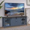 TV Stand for TVs Up to 65", Modern Farmhouse Wood Entertainment Center, Media Console Table with Storage Cabinet & Adjustable Shelves