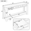 Console Table/Sofa Table with Storage Drawers and Bottom Shelf for Entryway Hallway