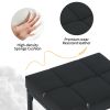2 Pack Vanity Stool Chair, Makeup Stool, Faux Leather Vanity Stool, Modern Foot Stool for Vanity Makeup, Living Room, Bedroom and Entryway, Barstools