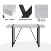 Modern Dining Table, 55 inch Kitchen Table for 4 People, Rectangular Dinner Table for Dining Room, Home Office, Living Room Furniture, Easy Assembly