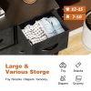 Dresser For Bedroom With 9 Fabric Storage Drawer Wardrobe Tall Chest Organizer Closet Adult Kids Clothes Cabinet Furniture