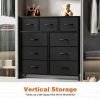 Dresser For Bedroom With 9 Fabric Storage Drawer Wardrobe Tall Chest Organizer Closet Adult Kids Clothes Cabinet Furniture