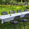 Sturdy Metal Folding Chair with 350-Pound Capacity, Leather Padded Folding Chairs, Metal Frame, Water-Resistant, Ideal for Indoor and Outdoor Events